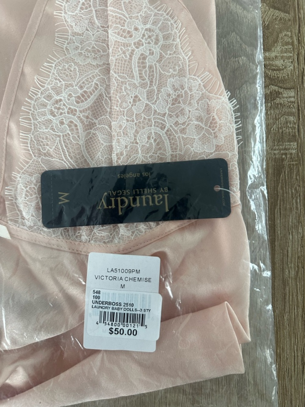 Laundry By Shelli Segal Satin Chemise in Blush Pink - Picture 3 of 4
